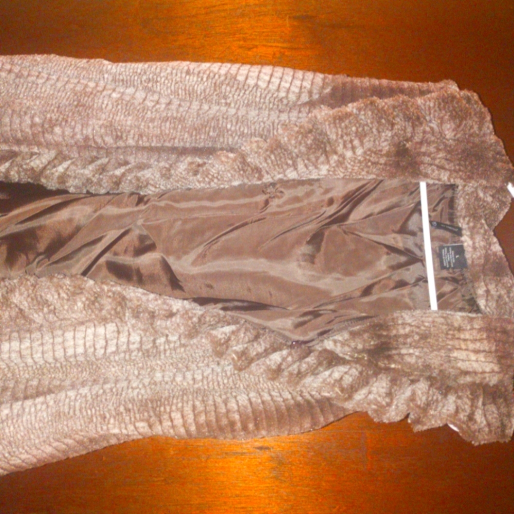Large faux fur vest